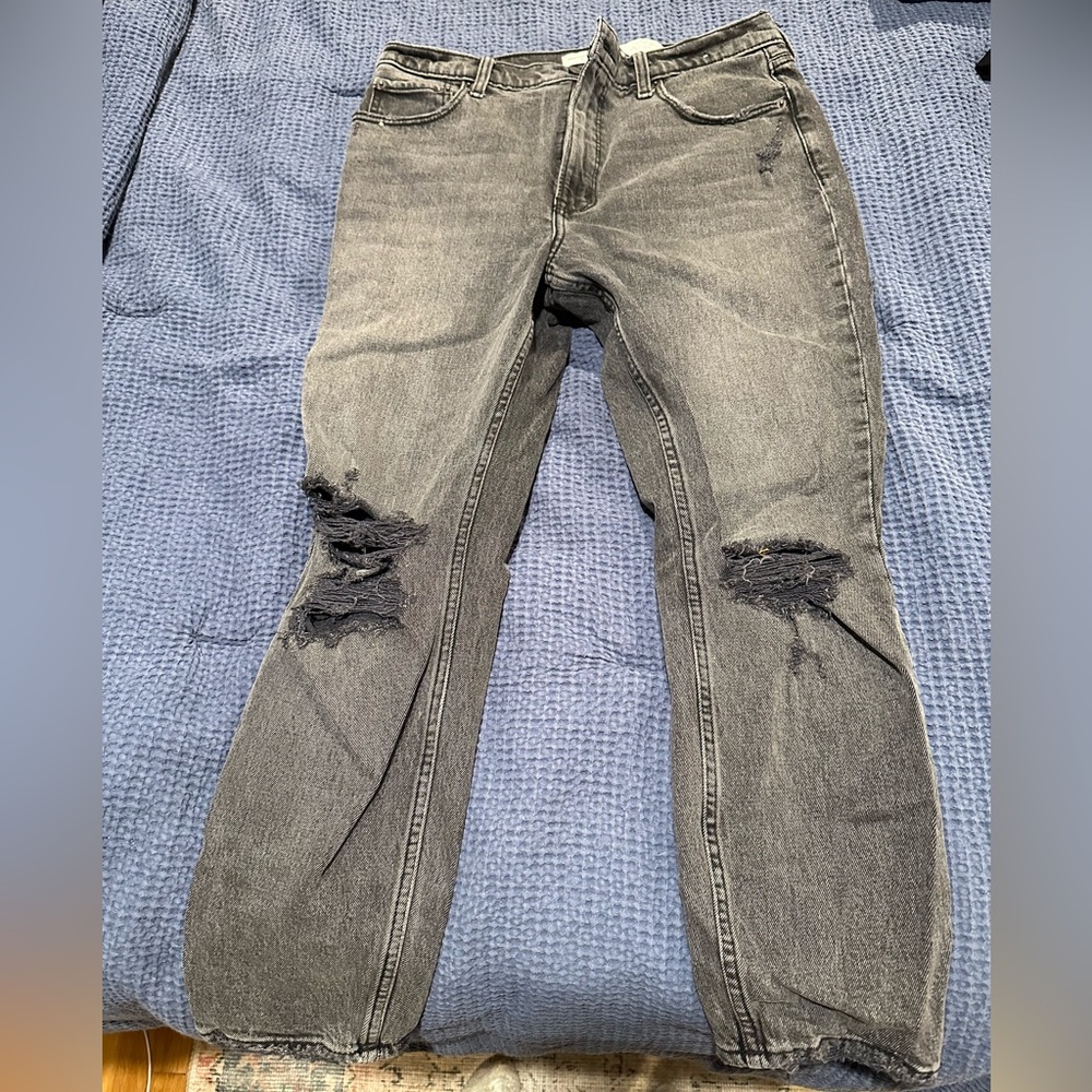 Washed Black Abercrombie & Fitch skinny high rise jeans. Size 31/12s